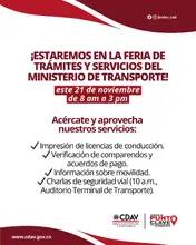 ¡Únete a la feria de servicios el sector transporte #TeConecta!