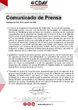 COMUNICADO DE PRENSA CDAV