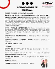 Técnico Operativo Licencias de Conducción